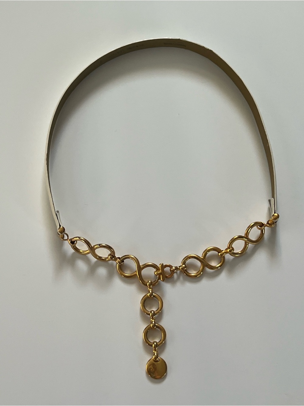 Vintage Nordstrom Leather Chain Statement Belt